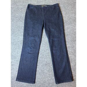 Ralph Lauren Jeans Co. Jeans Womens 10 Straight Side-Zip Dark Wash Denim Classic